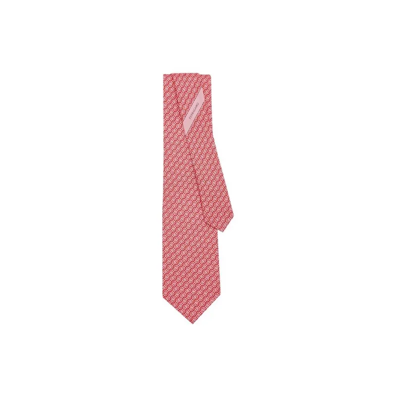 Ferragamo Pattern Printed Pointed Tip Tie-1
