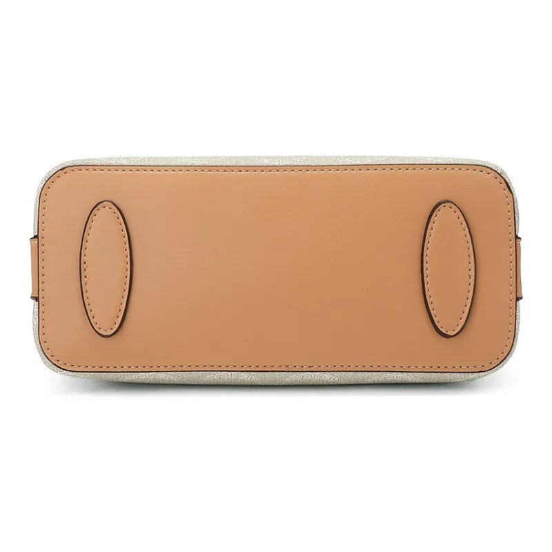 MEXICAN Polyurethane Shoulder Bag Regular Women's Mocha Coffee/Khaki Apricot/Elegant White-16