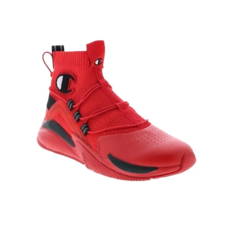 Champion Xg Rally Plus Slip-Resistant High-Top Casual Shoes Men's Red-2