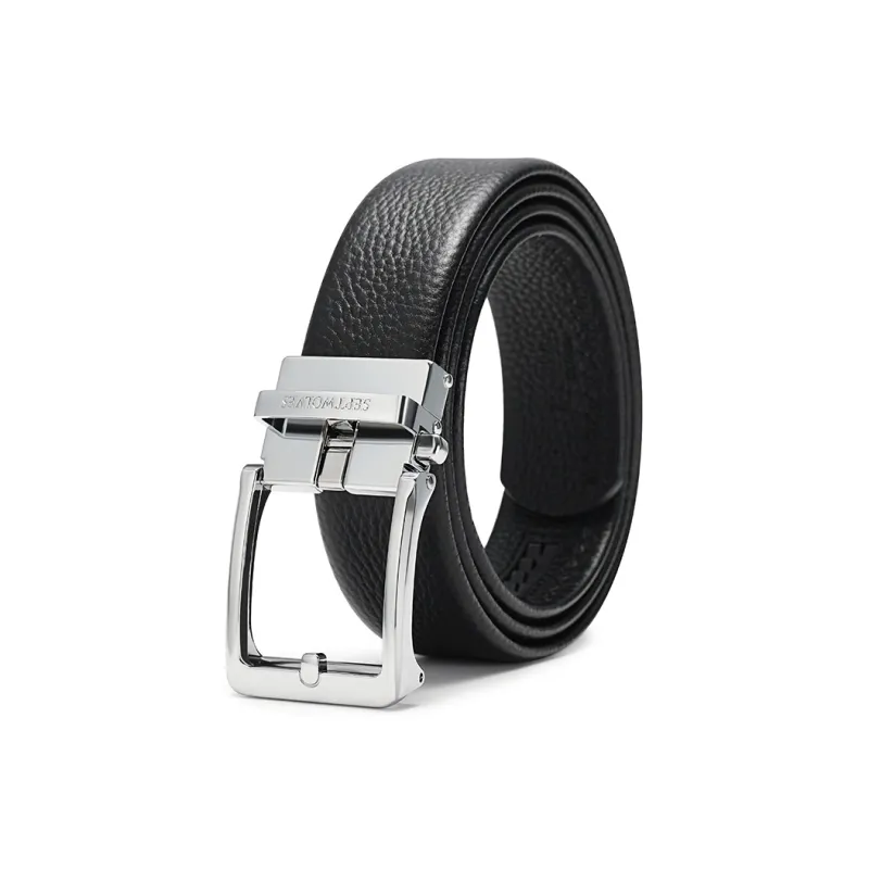 SEPTWOLVES Genuine Leather Studded Cow Leather Jeans Leather Belts Men's-1