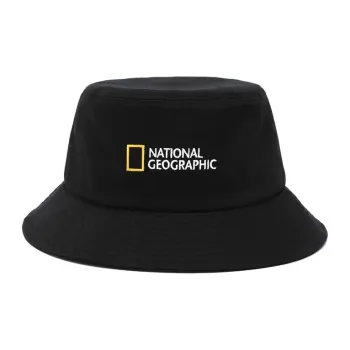 NATIONAL GEOGRAPHIC Cotton Bucket Hats Unisex Black