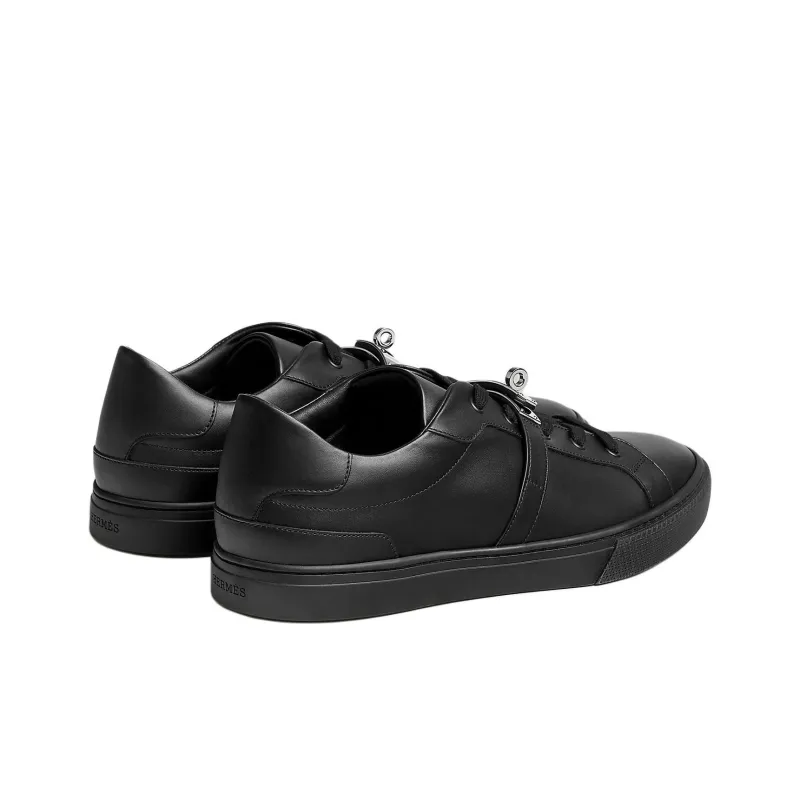 HERMES Day Low Top Skateboard Shoes Men's Black-3