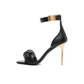 BALMAIN Logo plaque Open toe Sandals