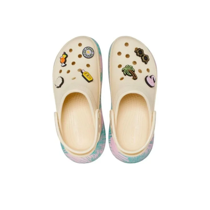 Crocs Classic Crush Spring Break Clogs Unisex Light Yellow-4