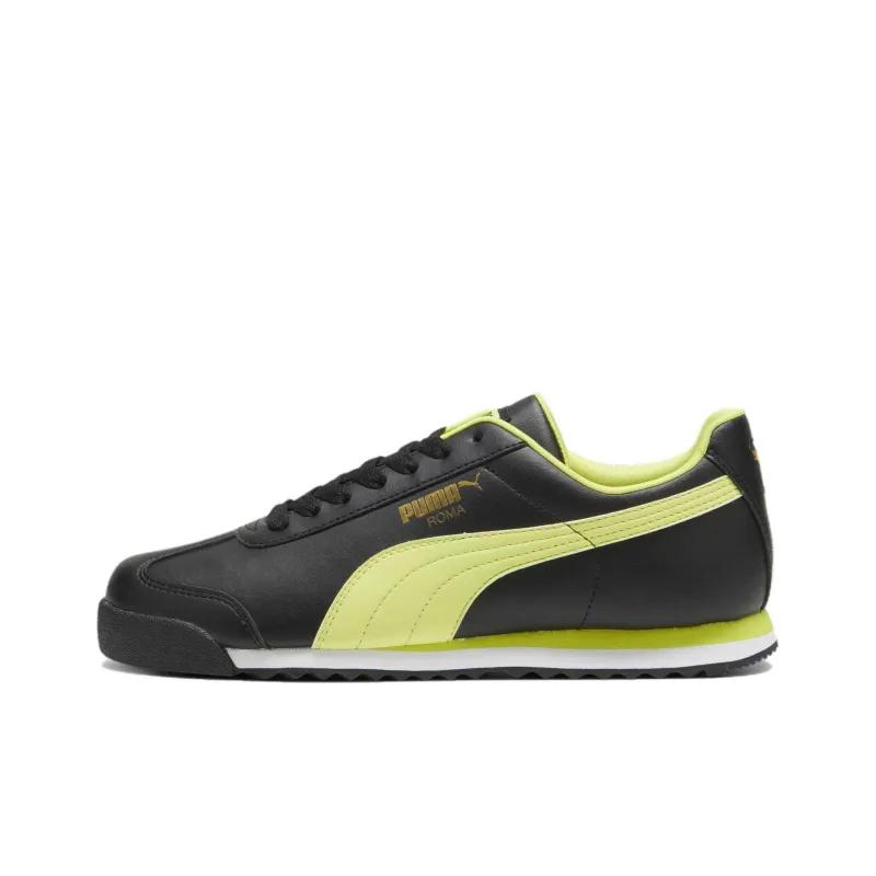 PUMA Roma Basic + Black Lime Sheen-0