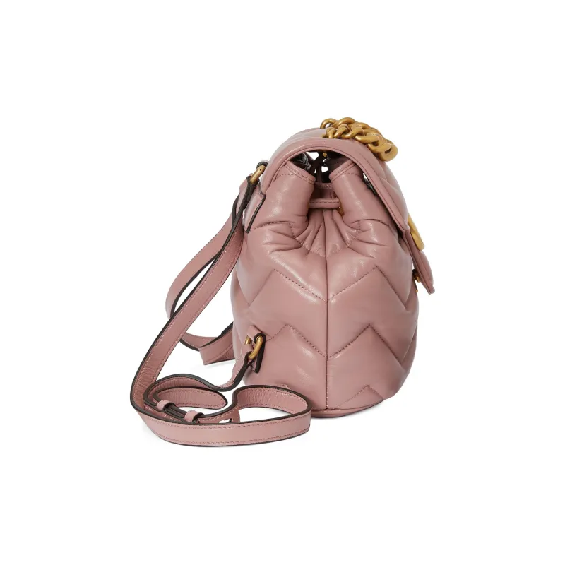 GUCCI GG Marmont Leather Backpack Women's Pink-2