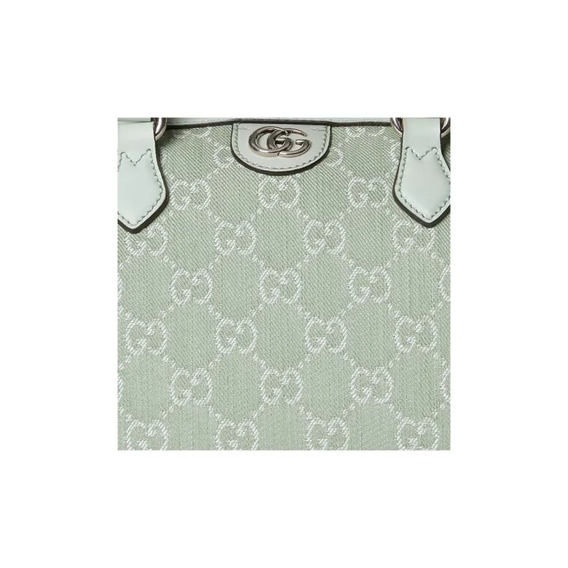 GUCCI Ophidia Denim Shoulder Bag Crossbody Bag Handbag Small Size Women's Light Green-7