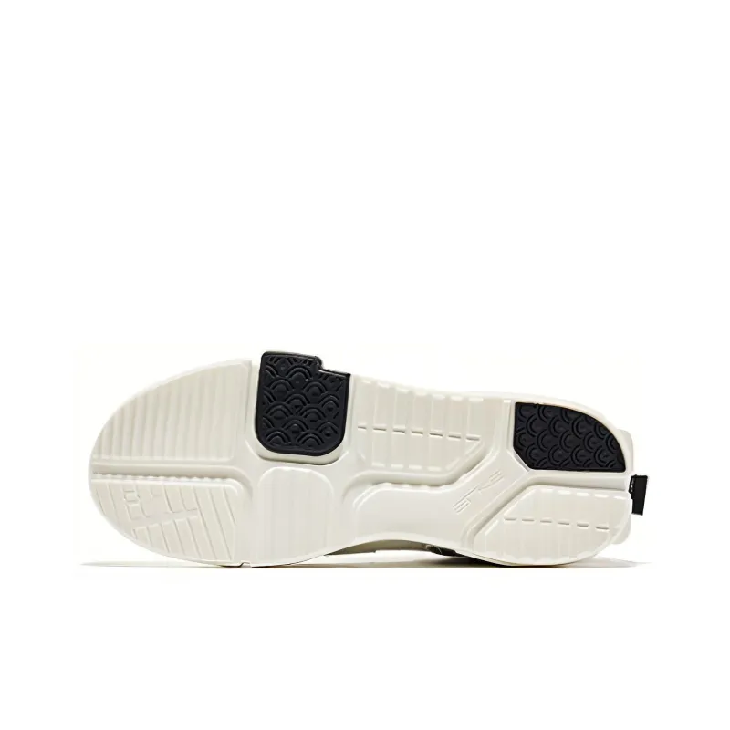 Erke Unparalleled Coverage Warm Anti Slip And Wear Resistant High Top Skateboard Shoes Men's White Black-4
