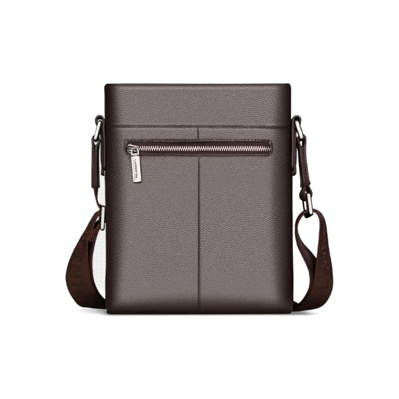 Old Man's Head Top Grain Cow Leather Small Square Bag Shoulder Bag Regular Men's Black/Coffee-4