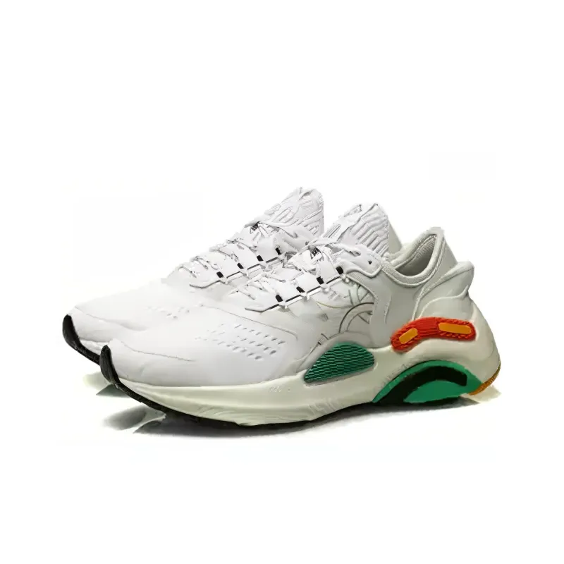 LiNing Arashi Plus Slip Resistant Breathable Low Top Running Shoes Men's White Multicolor-2