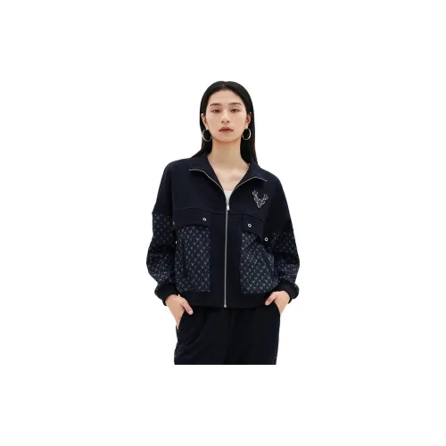 XII BASKET Jackets Women's Navy Blue