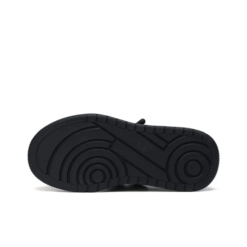 U7 Slip Resistant Cushioning Wear Resistant Balance Height Increasing Mid Top Skateboard Shoes Men's Black-4