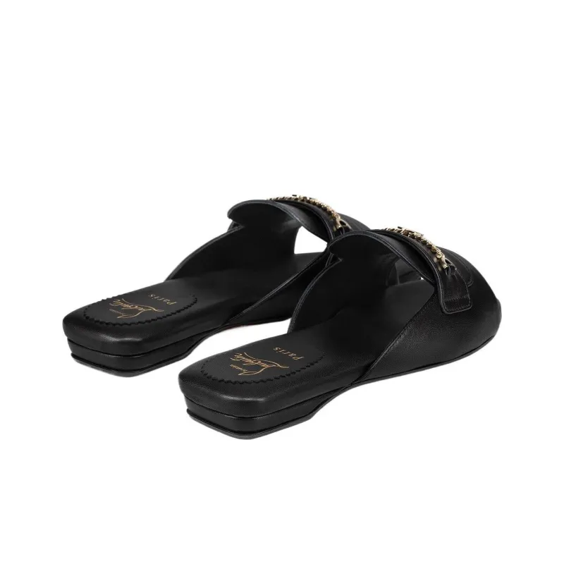 CL LUBOTING Slide Slippers Women's Black-4