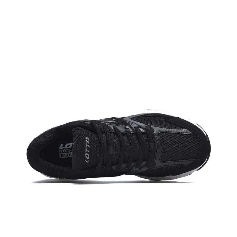 LOTTO Chunky Sneakers Women's Low Top Black/White-3
