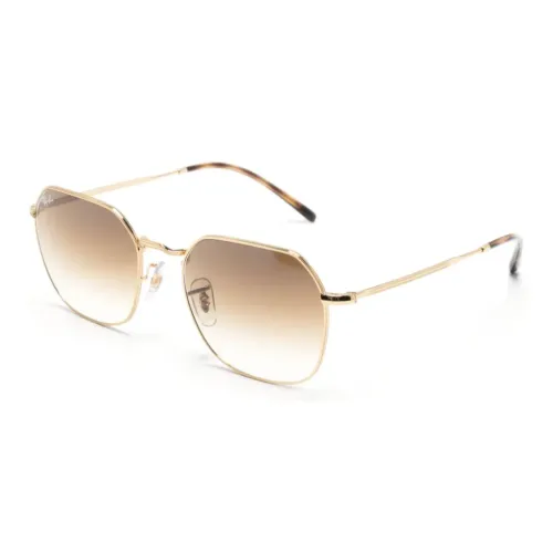 RayBan Metal Irregular Shape Sunglasses Men's Gold
