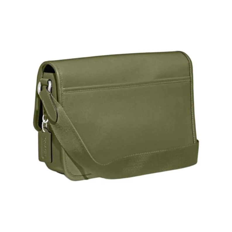 COACH League Cow Leather Messenger Bag Crossbody Bag Shoulder Bag Large Size Men's Moss Green-1