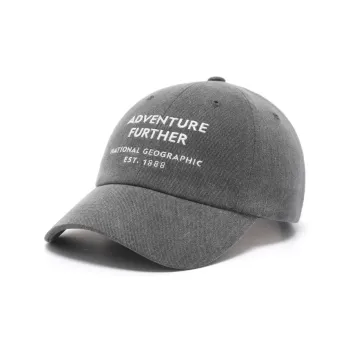 NATIONAL GEOGRAPHIC Cotton Baseball Caps Unisex Gray