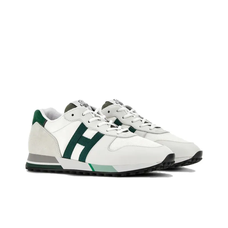 HOGAN Logo-Patch Round Toe Sneakers-1