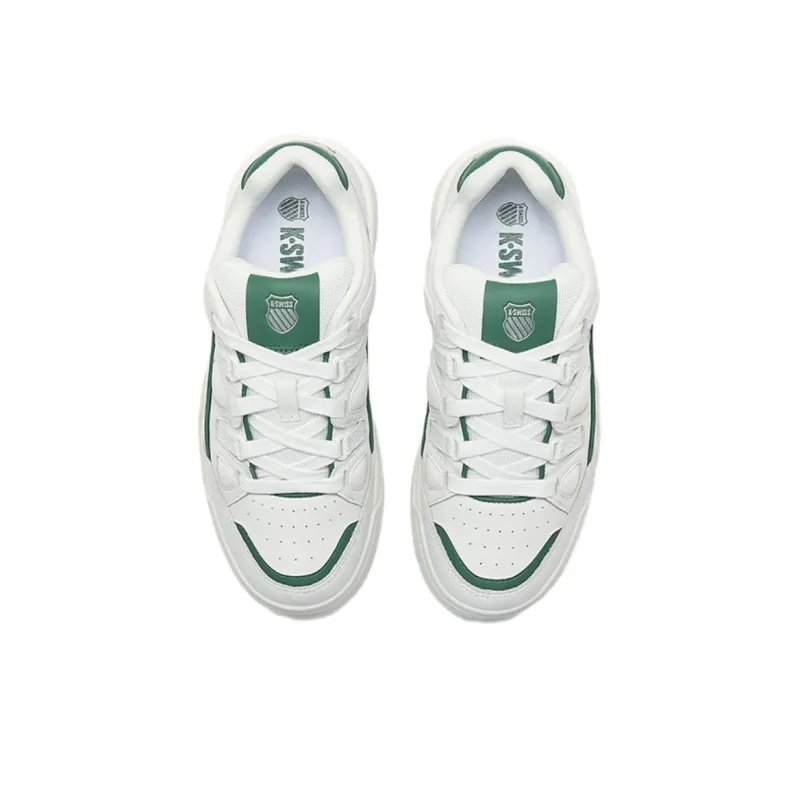 KSWISS Coverage, Cushioning, Abrasion Resistant, Lightweight Low Top Puffy Shoes Men's White Green-2