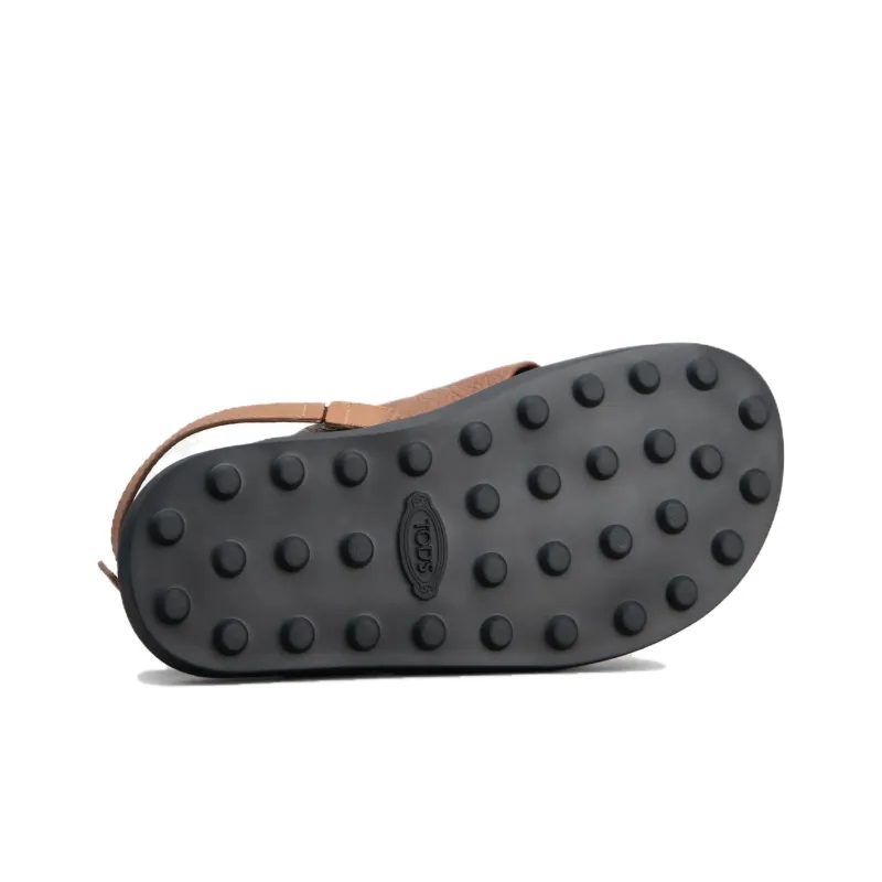 TOD'S Strappy Slingback Leather Sandals-4