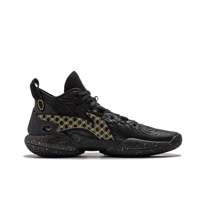 LINING YuShuai 18 Basketball Shoes Men Mid Top Black-1