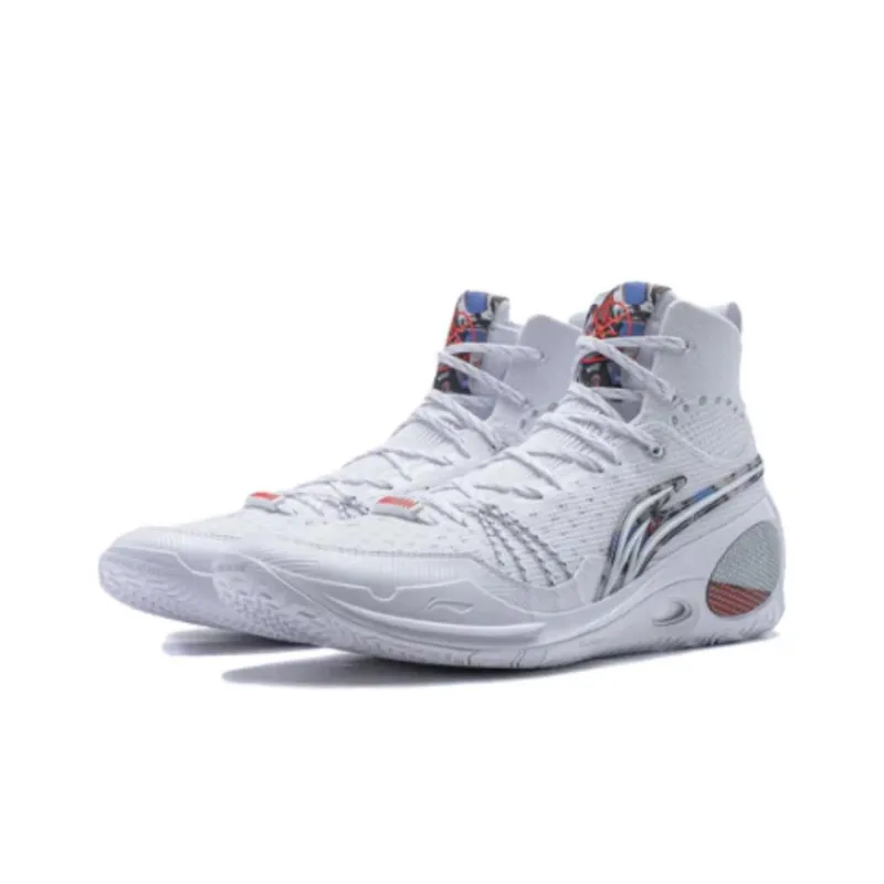 LiNing Wade 808 Ultra Durable Breathable High Top Basketball Shoes Men's White-2