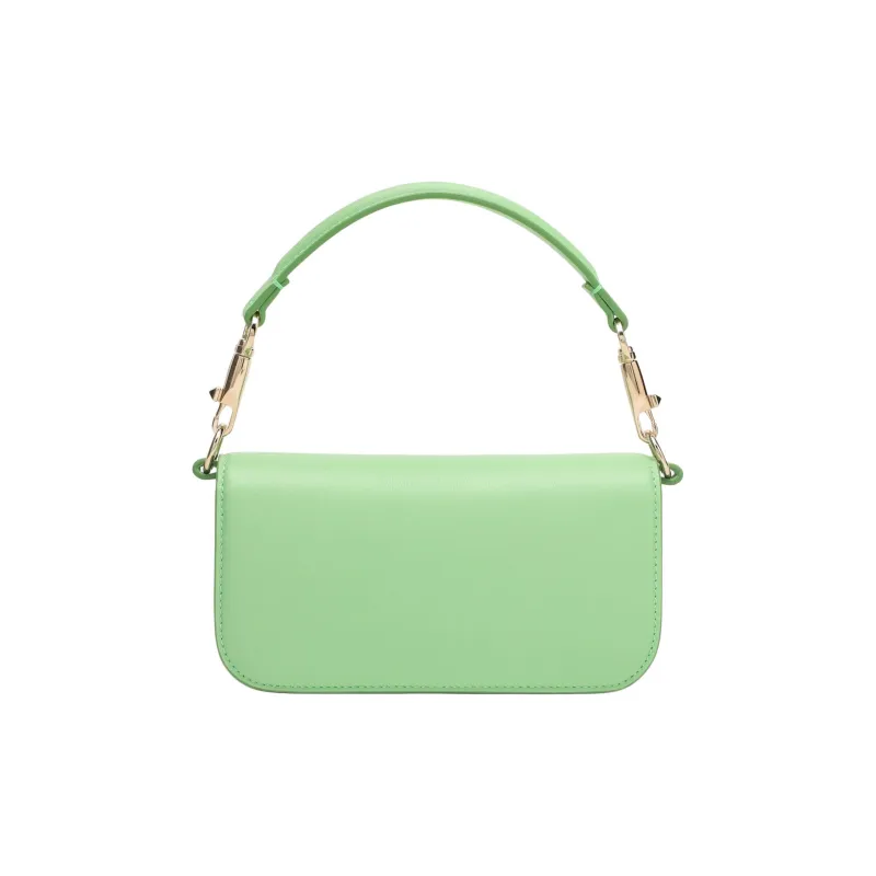 Valentino Locò Leather Shoulder Bag Women's Mint Green-2