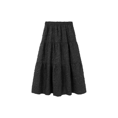 B.Duck Casual Long Skirts Women's Black