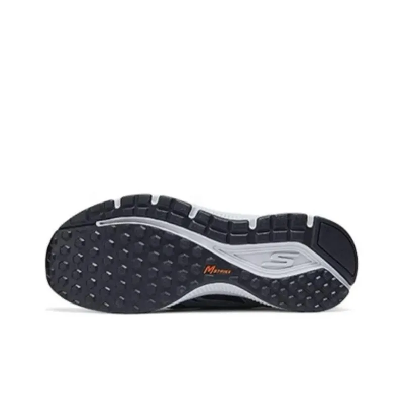 Skechers Shock Absorbers With Slip Resistant Features Low Top Running Shoes Men's Gray Orange-4