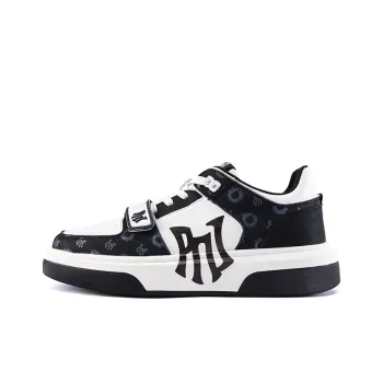 Pnj Slip Resistant Shock Absorbers With Abrasion Resistant Properties Low Top Skateboard Shoes Men's White Black
