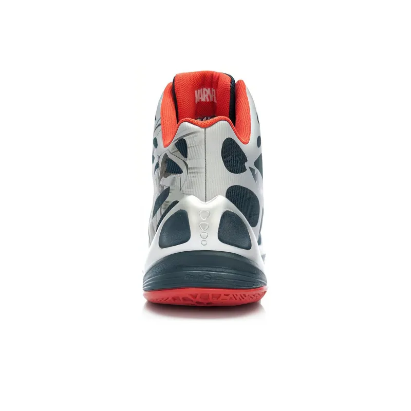 LINING Basketball Shoes Men High-Top Gray/Black/Red-3