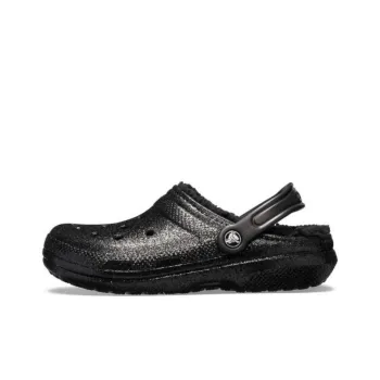 Crocs Classic Glitter Lined Clogs 'Black'
