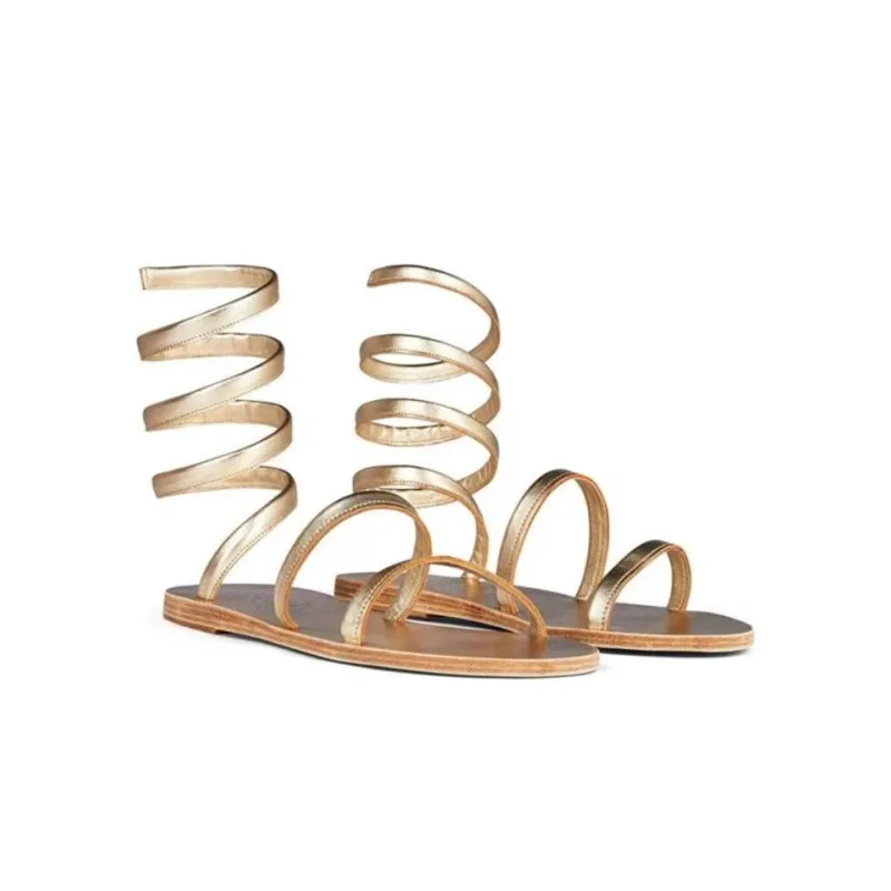 ANCIENT GREEK SANDALS Roman Sandals Women's Gold-2