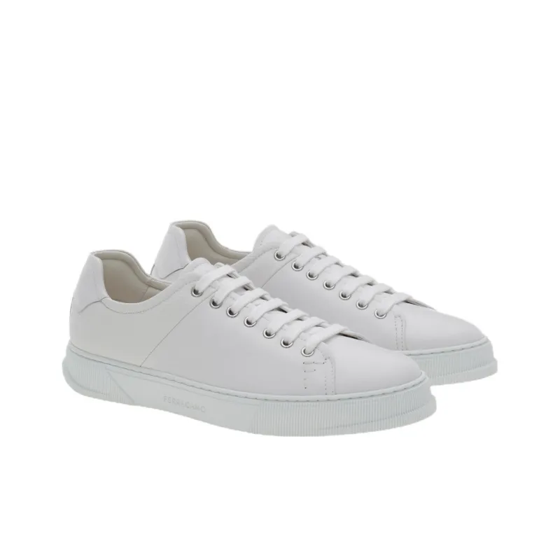 FERRAGAMO Lace-up Leather Sneakers-1