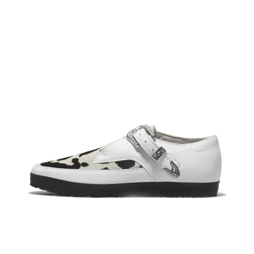 Jeremy Scott x Adidas Originals JS Pony SLM Leather Anti Slip Wear Resistant Low Top Skateboard Shoes Men's White Black