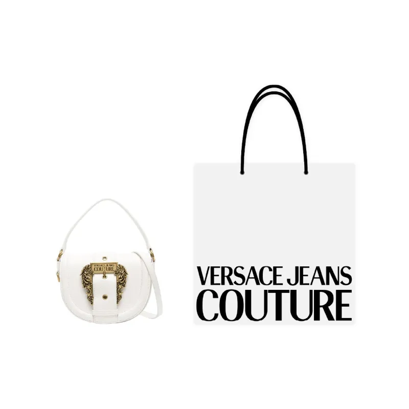 VERSACE JEANS COUTURE Polyester With Polyurethane Portable Crossbody Bag, Shoulder Bag Women's White-6