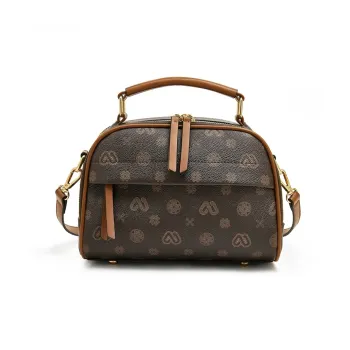 Old Man's Head Synthetic Leather Shoulder Bag Crossbody Bag Handbags Regular Women's Coffee