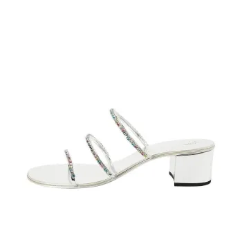 Giuseppe Zanotti/GZ Slip Resistant Slide Slippers Women's Silver