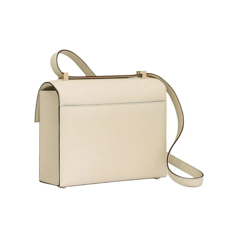 HERMES Verrou Epsom Calfskin Handbag Shoulder Bag Crossbody Bag Women's 10 Craie Milkshake White-2