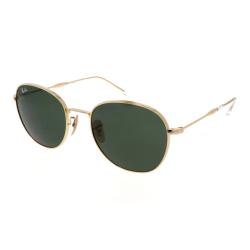 RayBan Metal Irregular Shape Sunglasses Unisex Gold