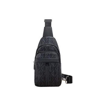 Old Man's Head Synthetic Leather Sling Bag Shoulder Bag Crossbody Bag Regular Men's Black