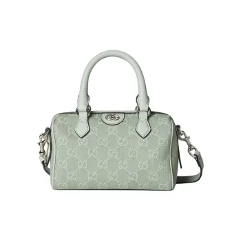 GUCCI Ophidia Denim Handbag, Shoulder Bag, Crossbody Bag, Travel Bag Mini Women's Light Green