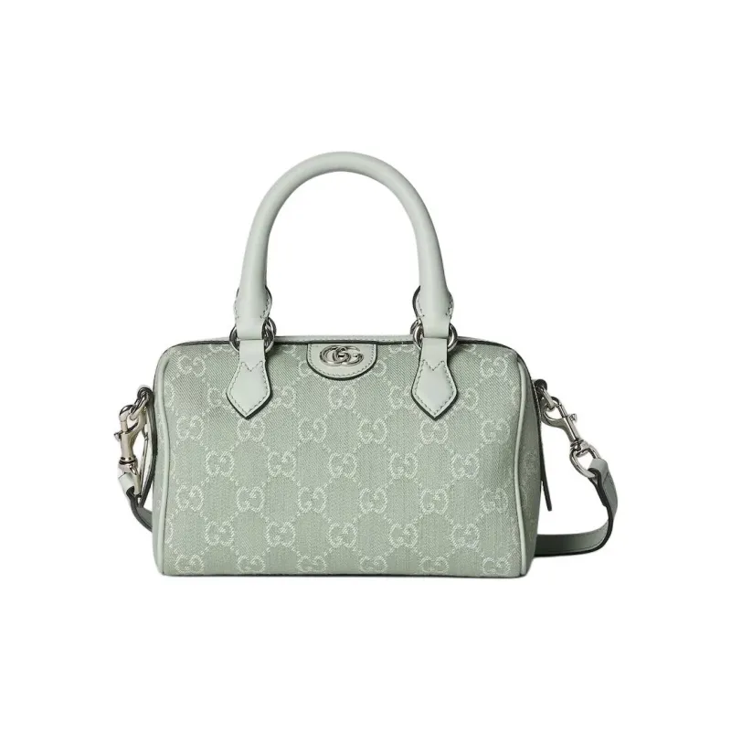 GUCCI Ophidia Denim Handbag, Shoulder Bag, Crossbody Bag, Travel Bag Mini Women's Light Green-0
