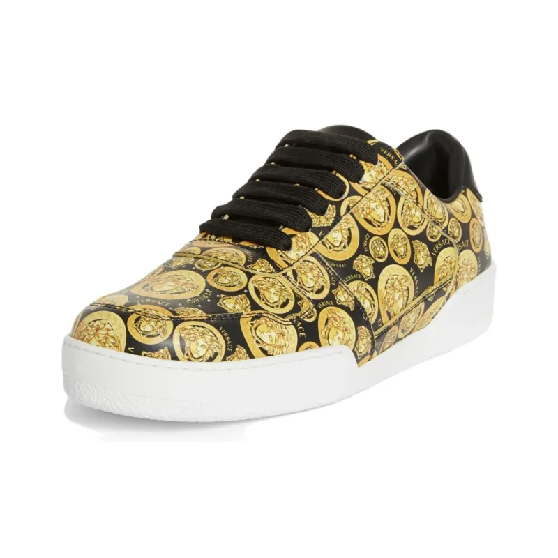 FANSIZHE Llus Medusa Amplified Low Top Stylish Skateboarding Shoes Men's Yellow-1
