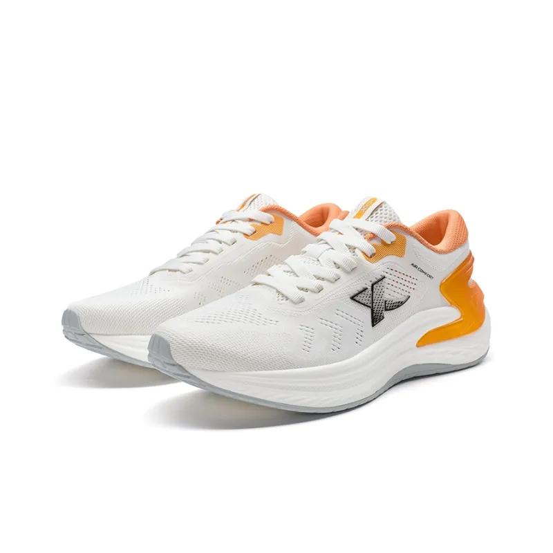 XTEP Lingbu ELM Lightweight Low-Top Running Shoes Men's Sail White Orange-4