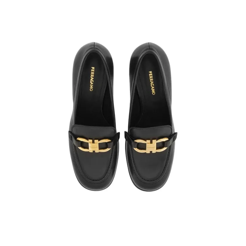 FERRAGAMO 60mm Gancini-ornament Loafer Pumps-4