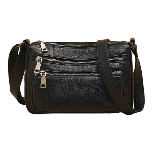 Old man's head Shoulder Bags Black