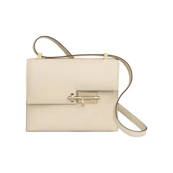 HERMES Verrou Epsom Calfskin Handbag Shoulder Bag Crossbody Bag Women's 10 Craie Milkshake White