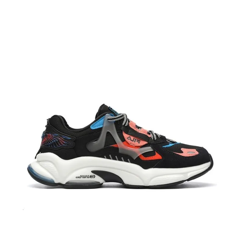 Marcelo Burlon X FILA FUSION FILA FUSION Marcelo Burlon Co branded Series Chunky Sneakers Men Low Top Black-1