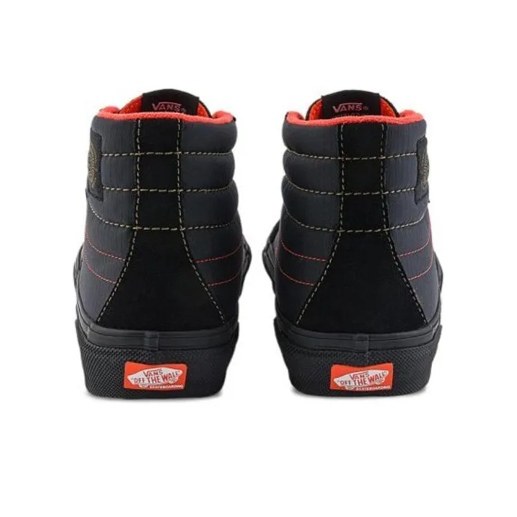 Vans Skate Sk8 Hi Reissue X Spitfire Wheels 'Black Flame'-3
